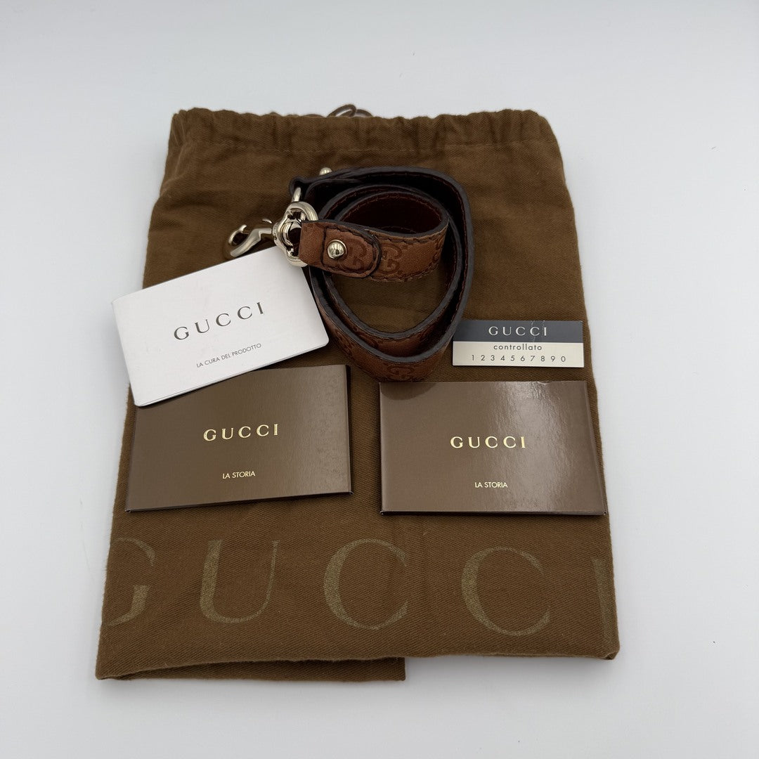 Gucci Indy Guccissima Brown Leather Shoulder Bag