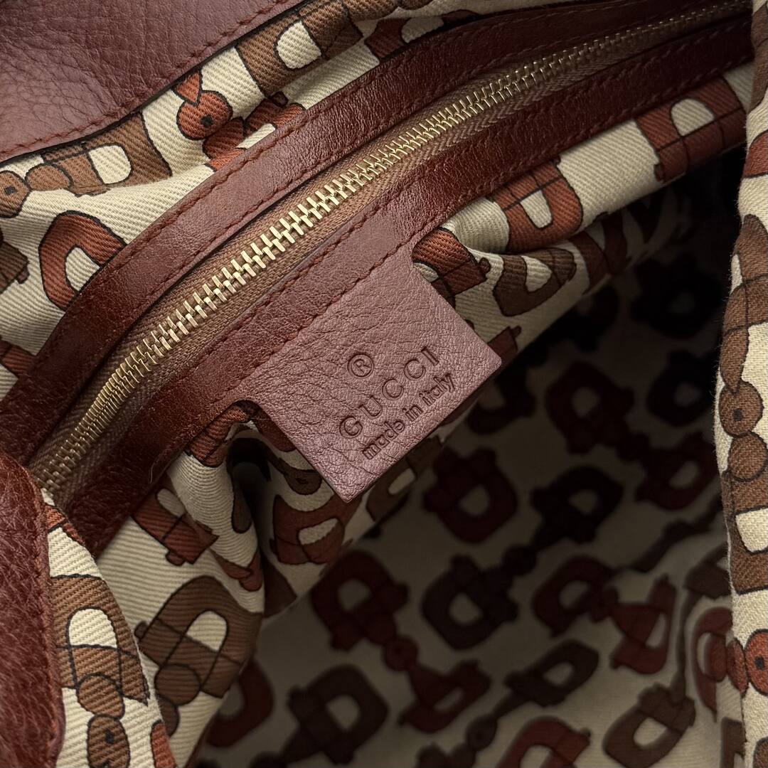Gucci Indy Guccissima Brown Leather Shoulder Bag