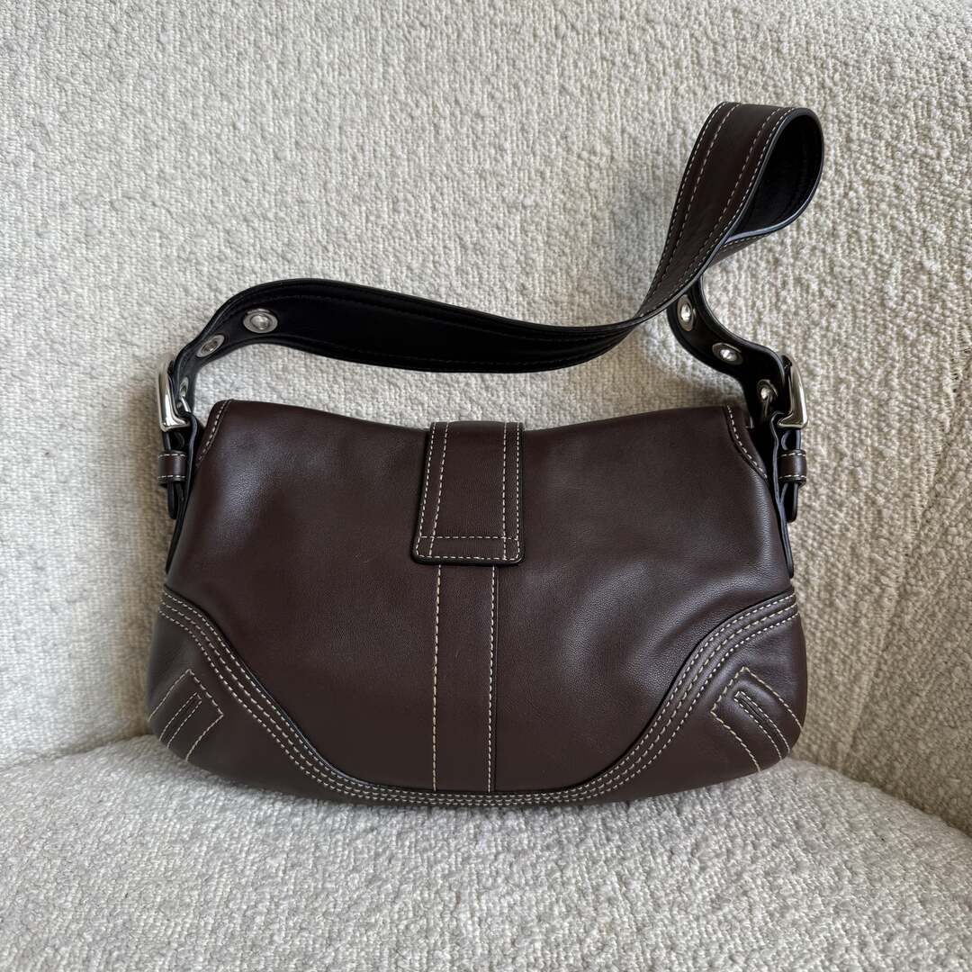 Coach Mini Soho Leather Dark Brown Shoulder Bag