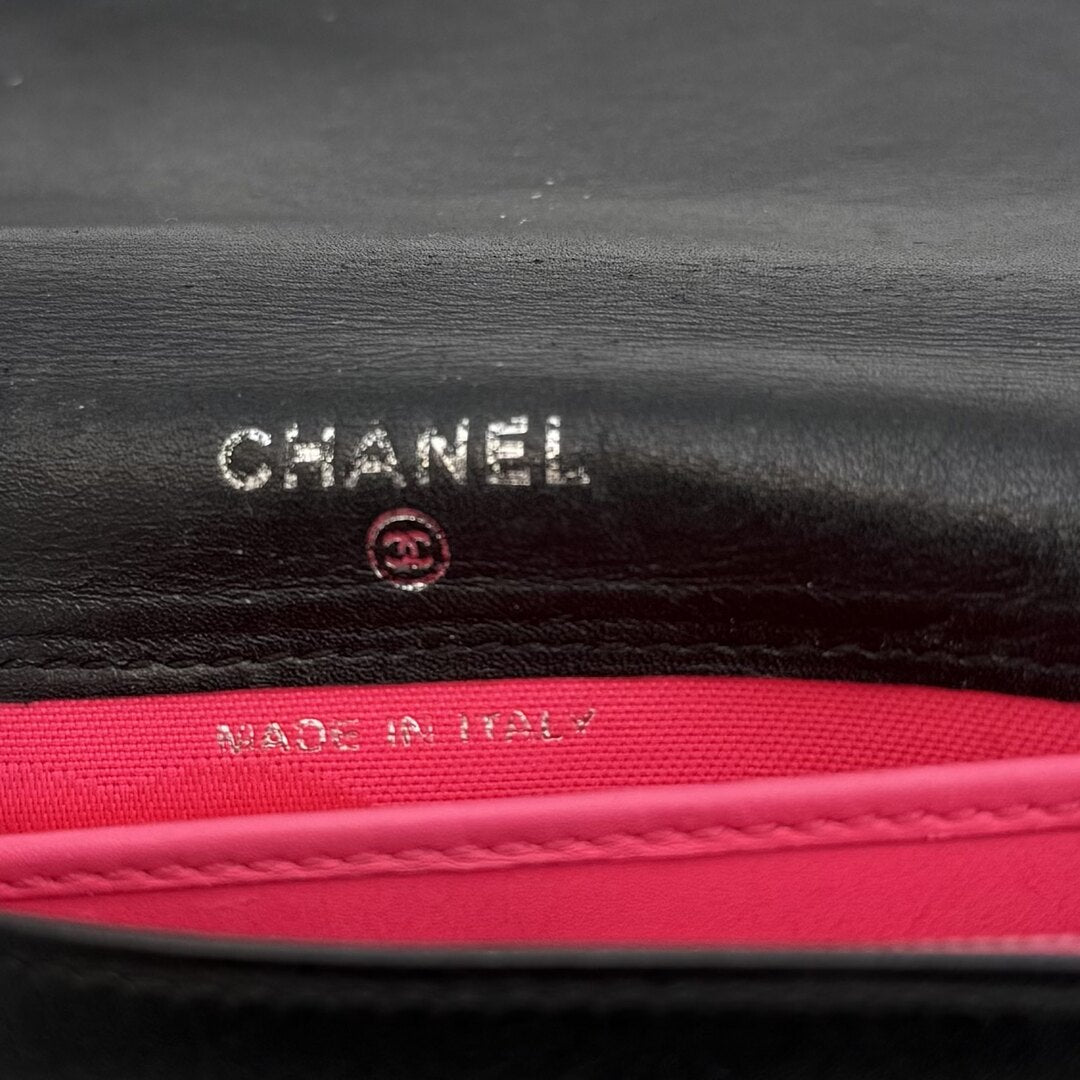 2005 Chanel CC Cambon Black Leather Wallet