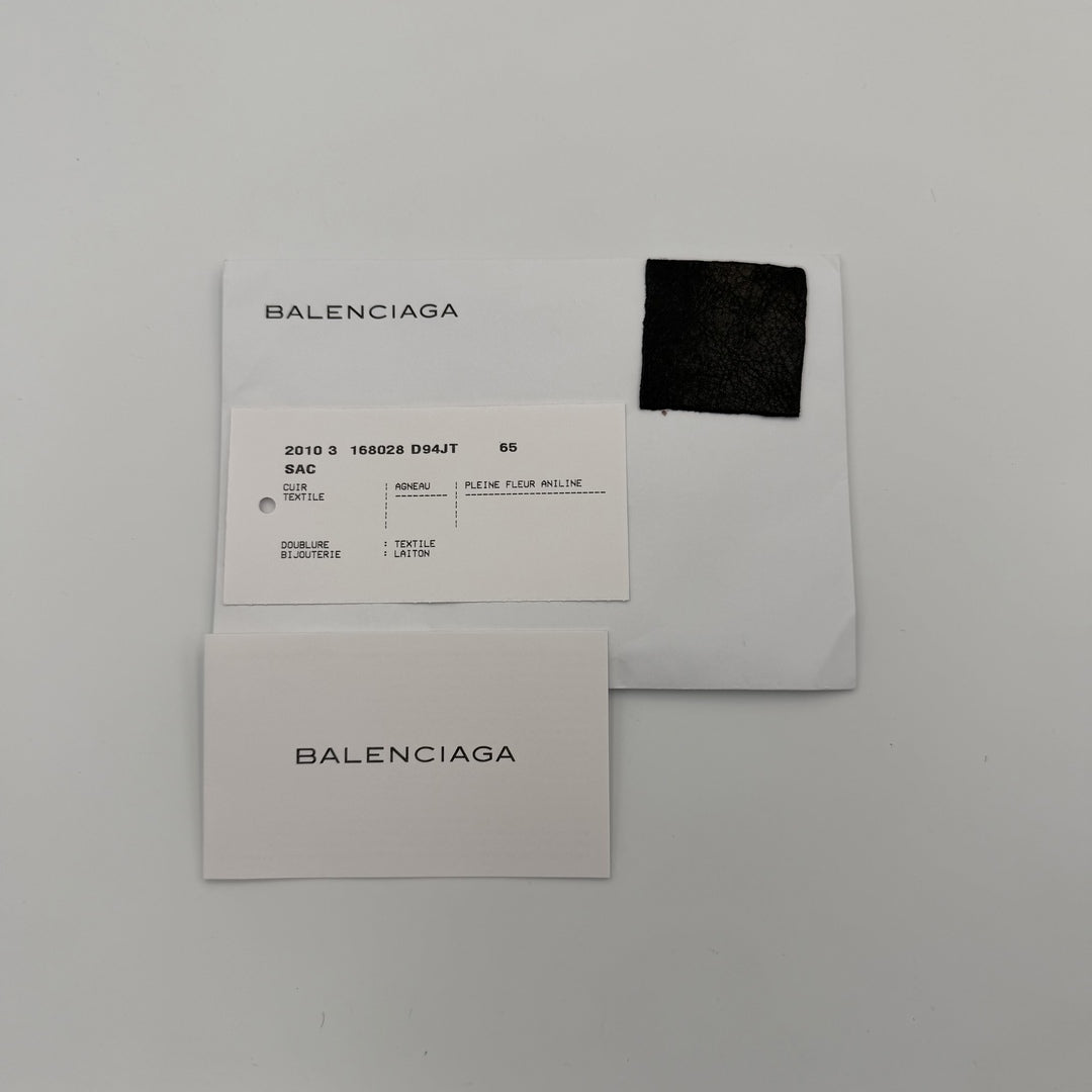 2010 Balenciaga The City Leather Black Bag