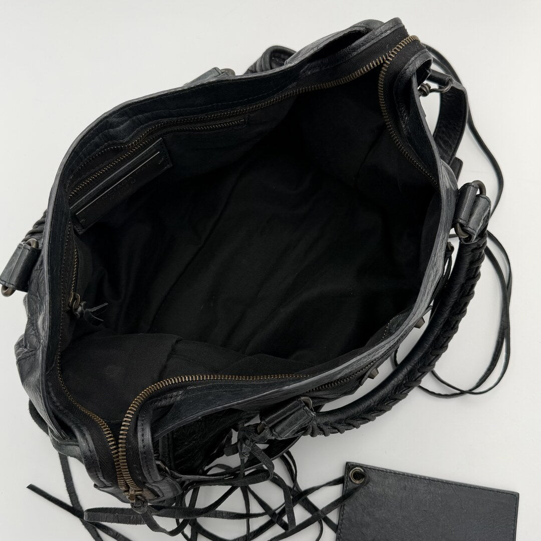 2010 Balenciaga The City Leather Black Bag