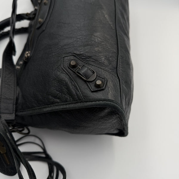 2010 Balenciaga The City Leather Black Bag