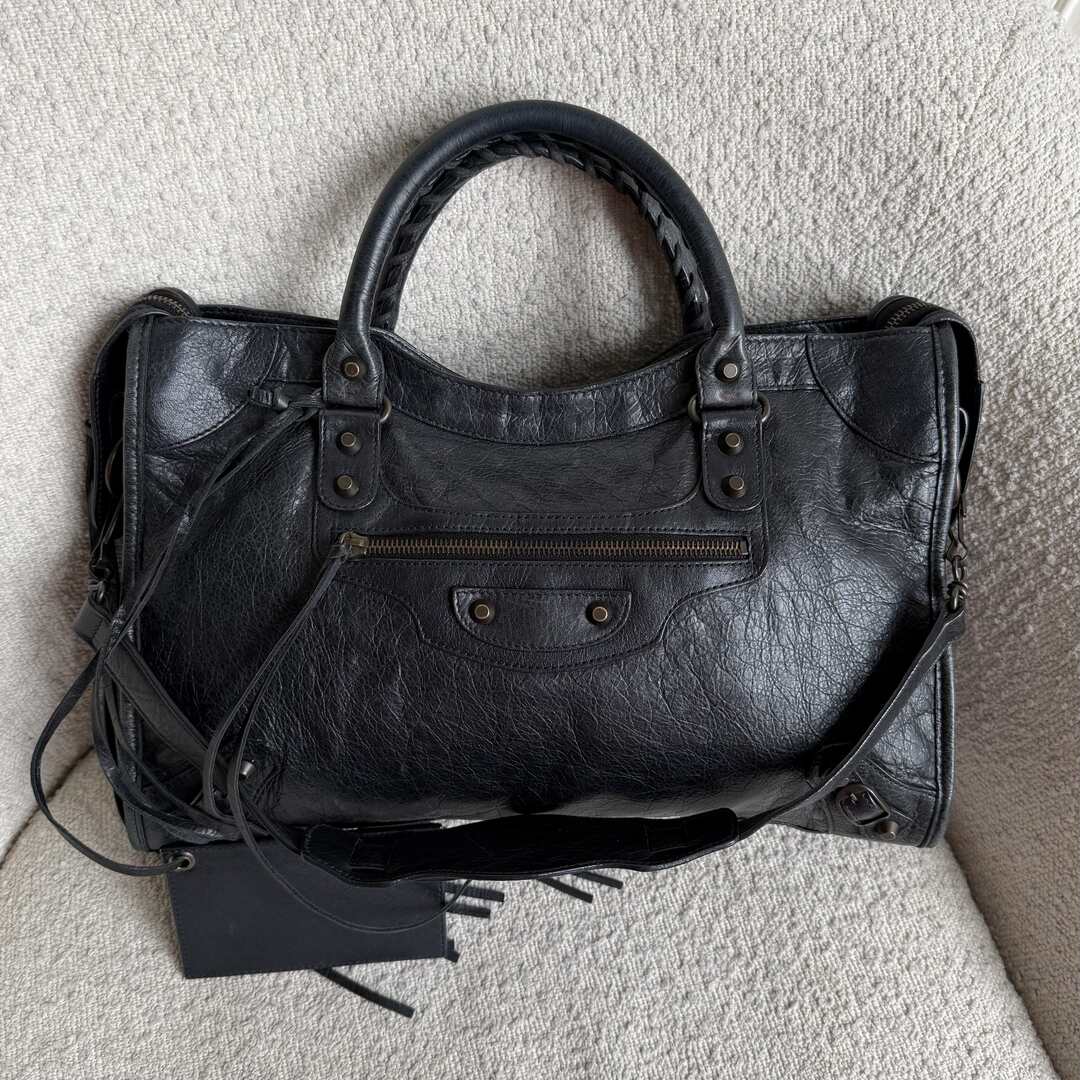 2010 Balenciaga The City Leather Black Bag