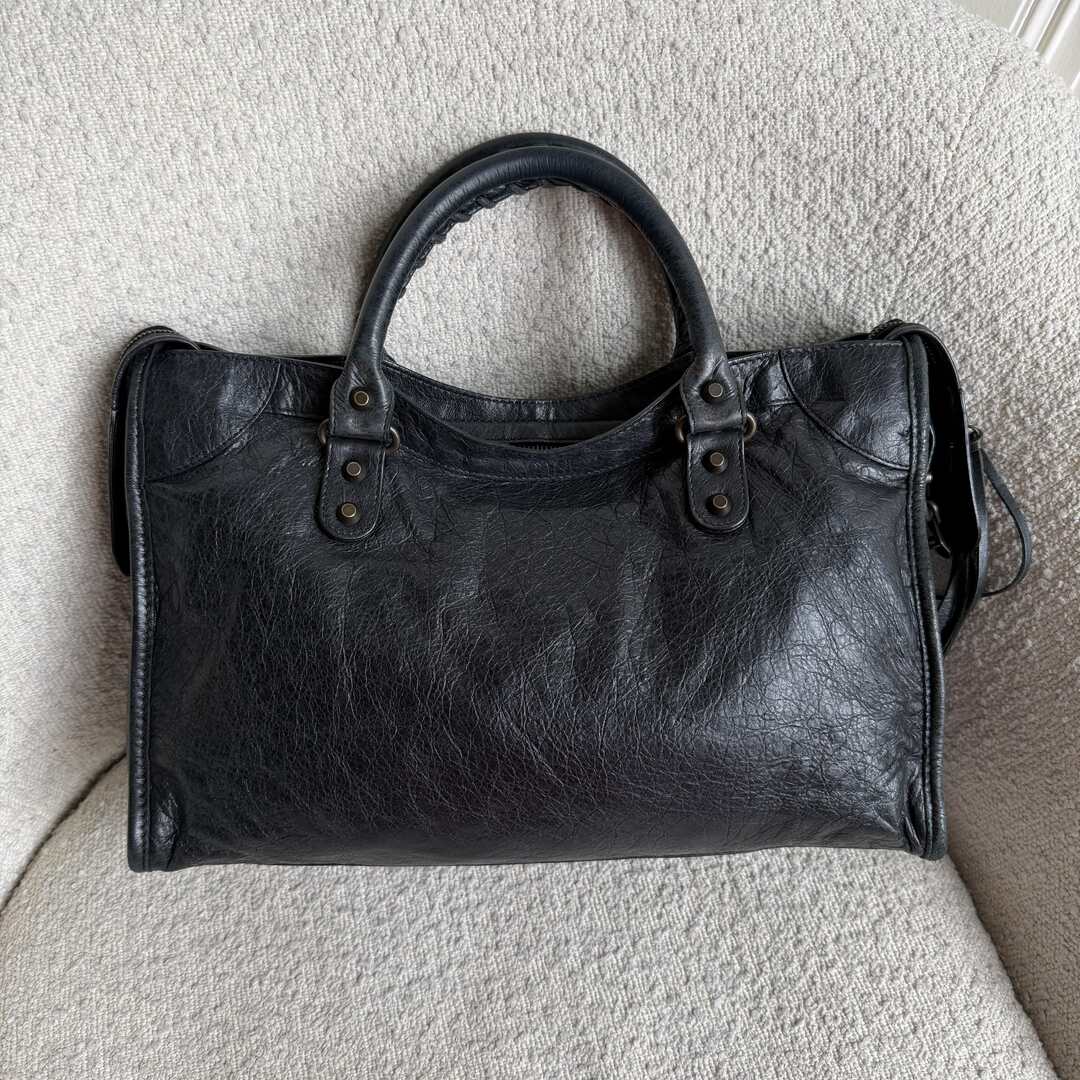 2010 Balenciaga The City Leather Black Bag