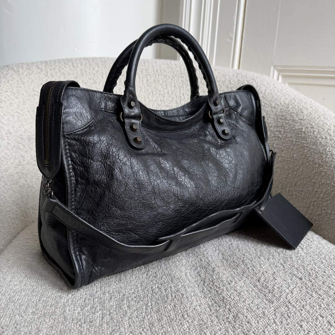 2010 Balenciaga The City Leather Black Bag