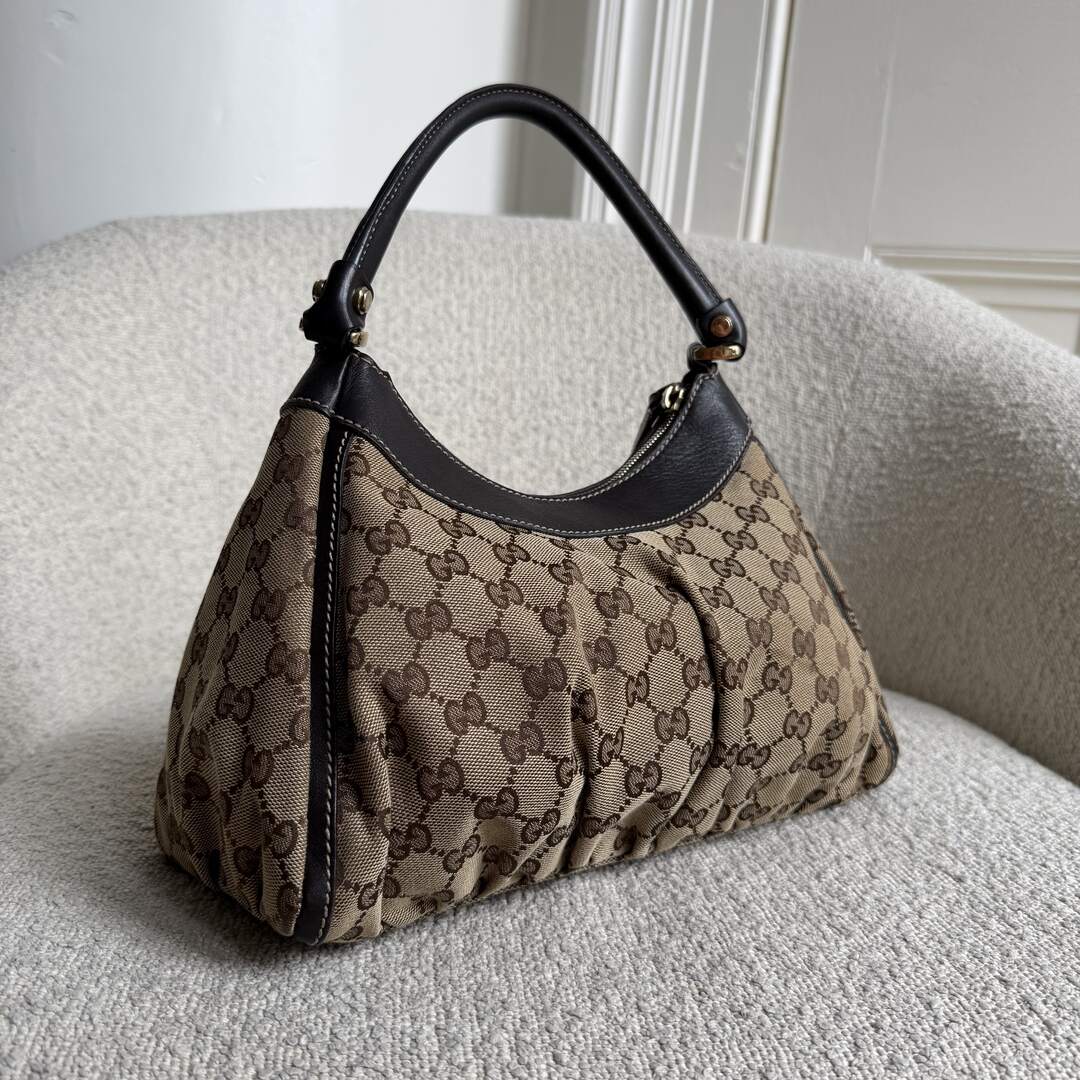 Gucci GG Canvas Abbey Brown Shoulder Bag