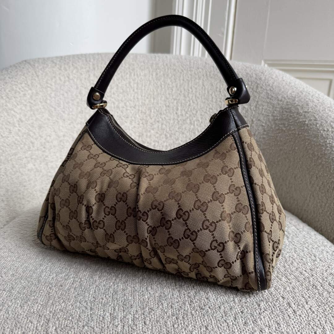 Gucci GG Canvas Abbey Brown Shoulder Bag