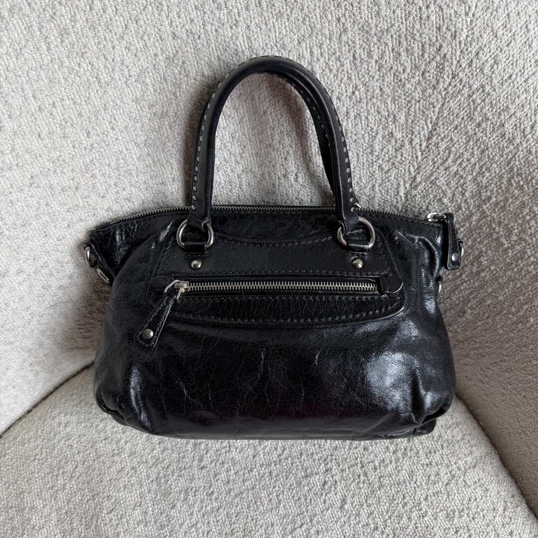 Miu Miu Studded Charm Black Leather Mini Shoulder Bag