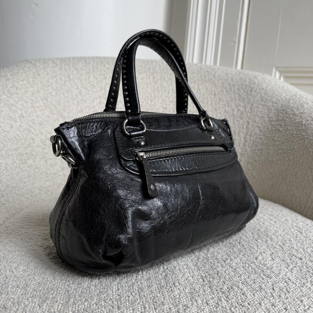 Miu Miu Studded Charm Black Leather Mini Shoulder Bag