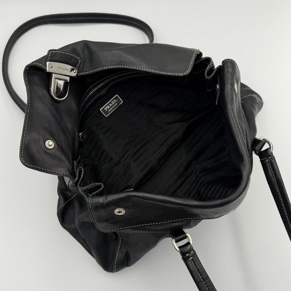Prada Easy Leather Black Shoulder Bag