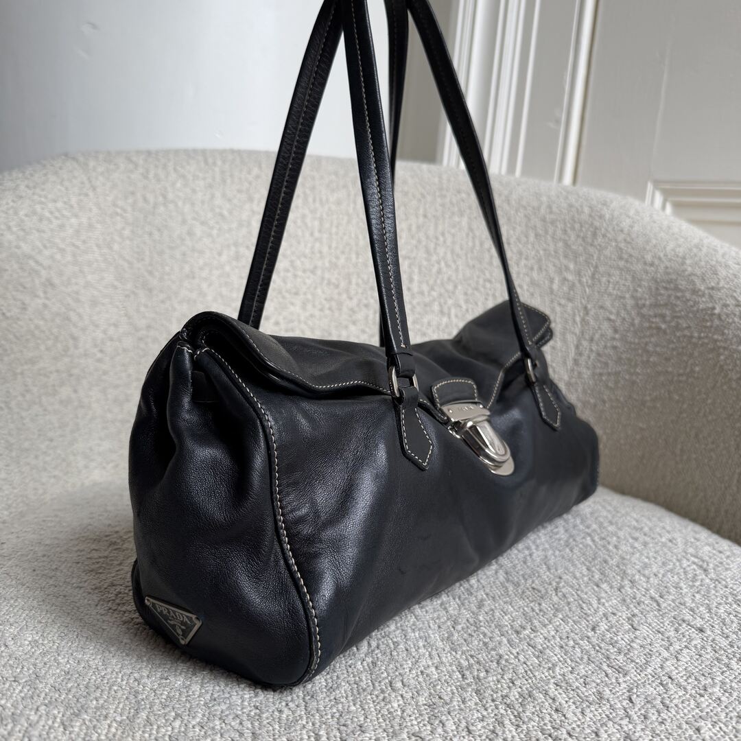 Prada Easy Leather Black Shoulder Bag