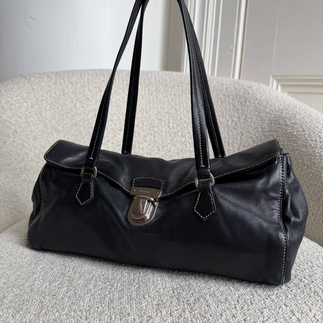 Prada Easy Leather Black Shoulder Bag