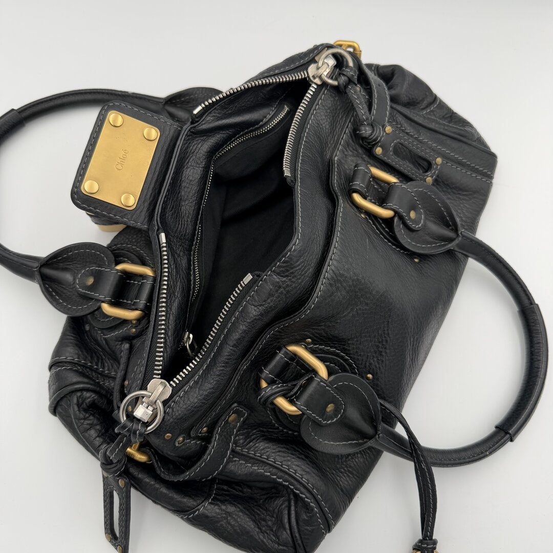 Chloe Paddington Leather Black Handbag