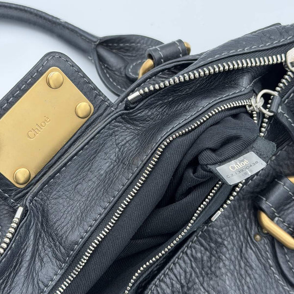 Chloe Paddington Leather Black Handbag
