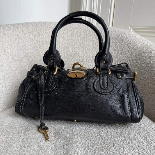 Chloe Paddington Leather Black Handbag