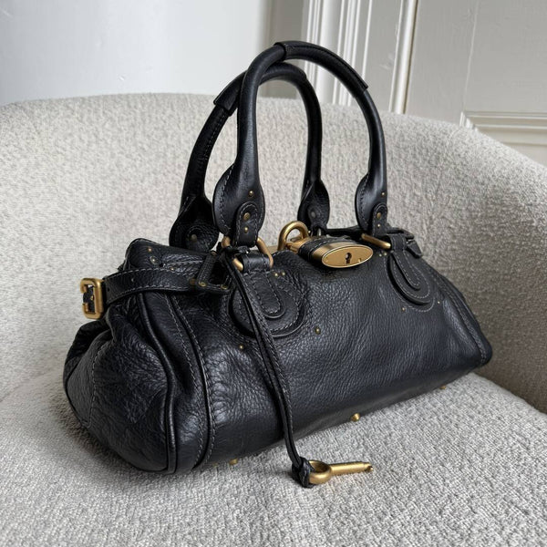 Chloe Paddington Leather Black Handbag