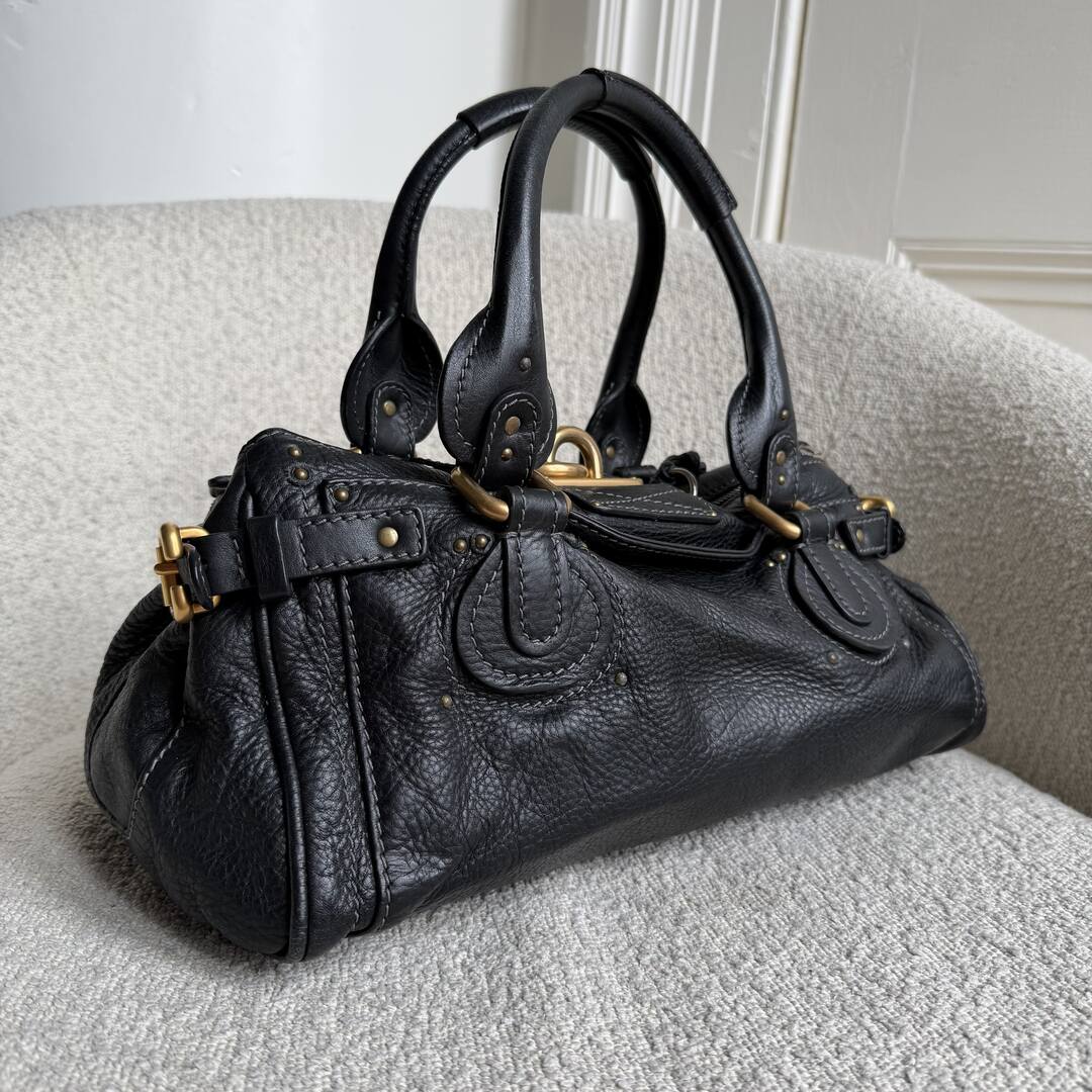 Chloe Paddington Leather Black Handbag