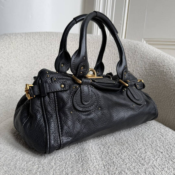 Chloe Paddington Leather Black Handbag