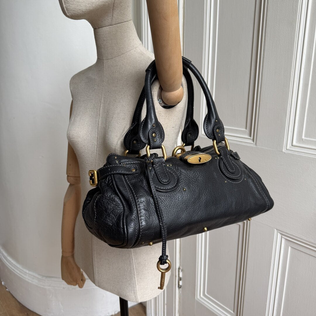 Chloe Paddington Leather Black Handbag