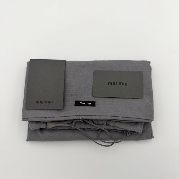 Miu Miu Black Leather Hobo Shoulder Bag