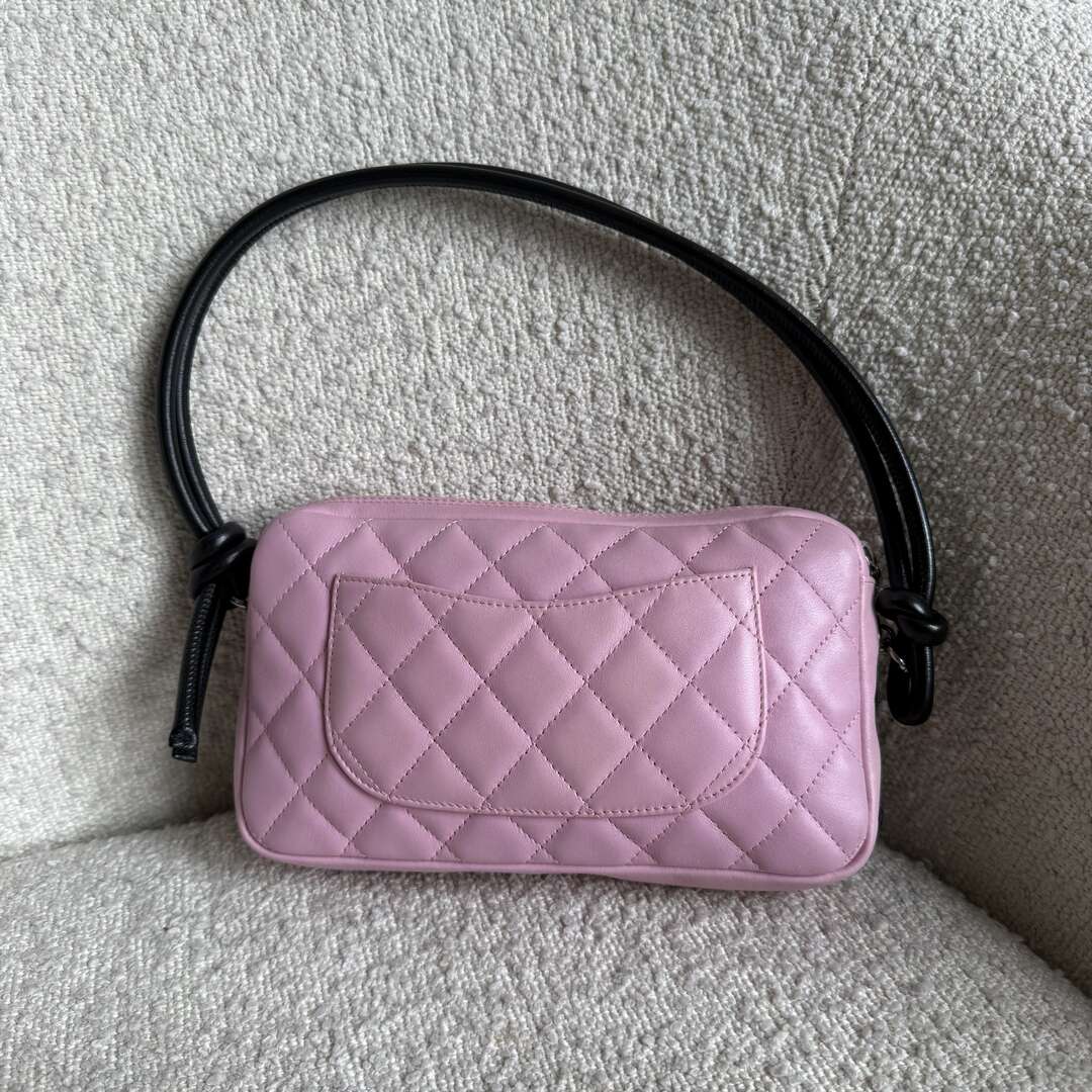 2004 Chanel Cambon Quilted Pink Mini Shoulder Bag