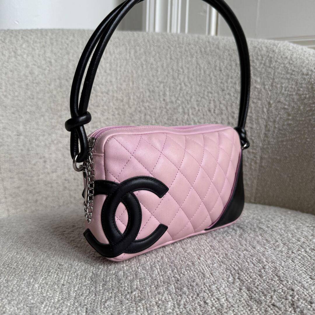 2004 Chanel Cambon Quilted Pink Mini Shoulder Bag