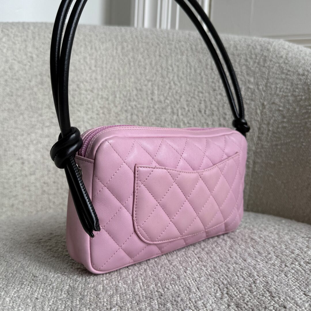 2004 Chanel Cambon Quilted Pink Mini Shoulder Bag