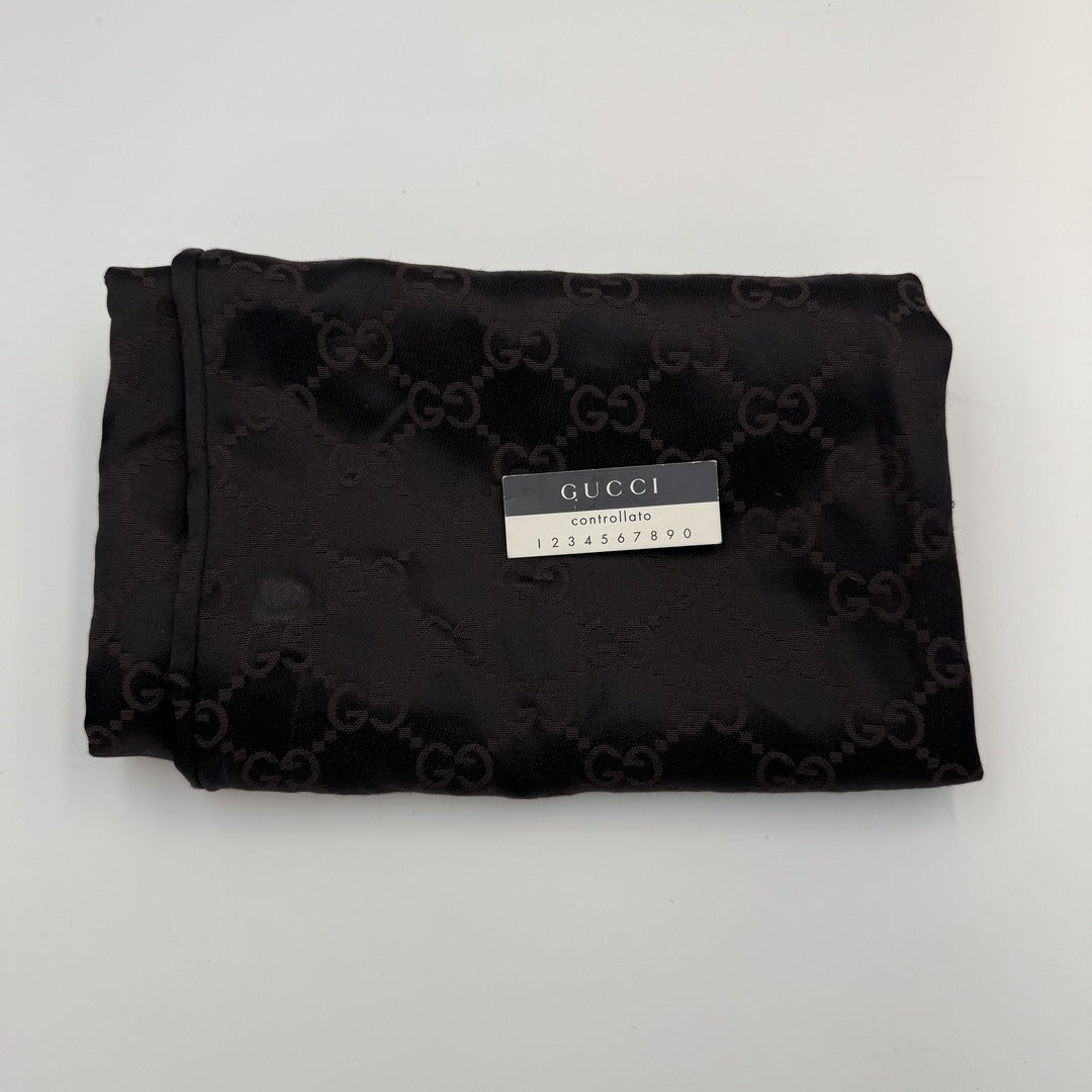 Gucci GG Canvas Horsebit Hobo Black Shoulder Bag