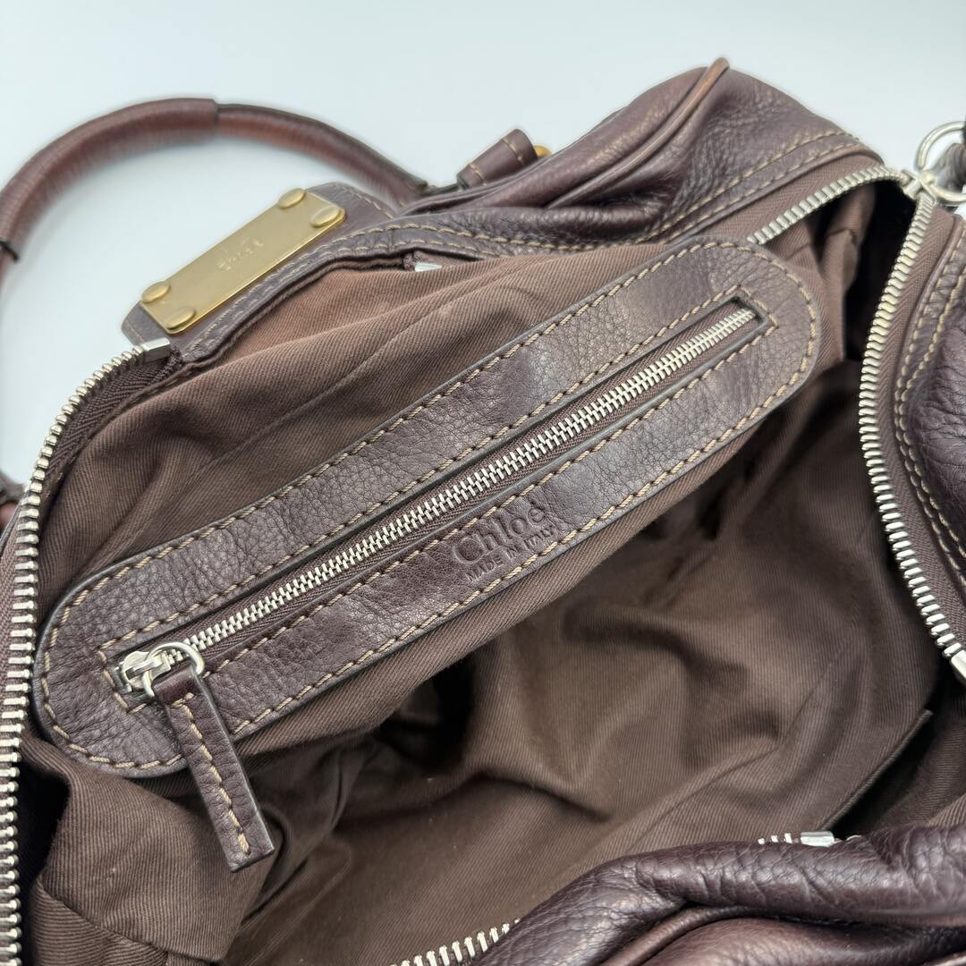 Chloe Paddington Leather Chocolate Brown Shoulder Bag
