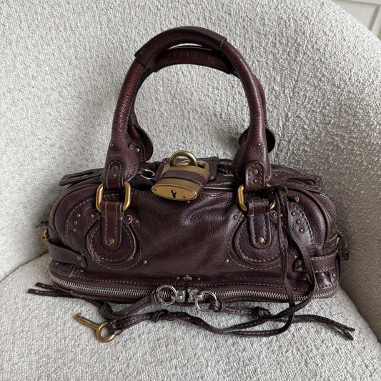 Chloe Paddington Leather Chocolate Brown Shoulder Bag