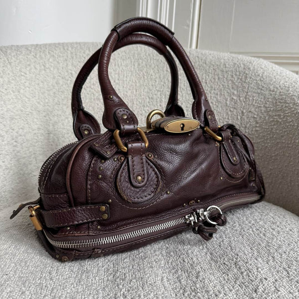 Chloe Paddington Leather Chocolate Brown Shoulder Bag