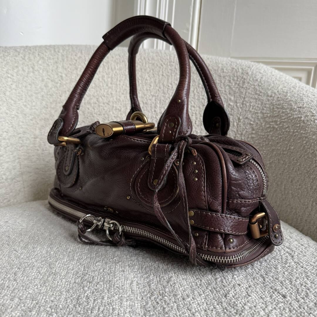 Chloe Paddington Leather Chocolate Brown Shoulder Bag