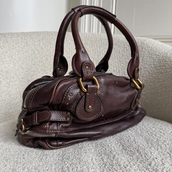 Chloe Paddington Leather Chocolate Brown Shoulder Bag