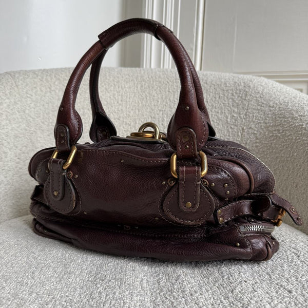 Chloe Paddington Leather Chocolate Brown Shoulder Bag