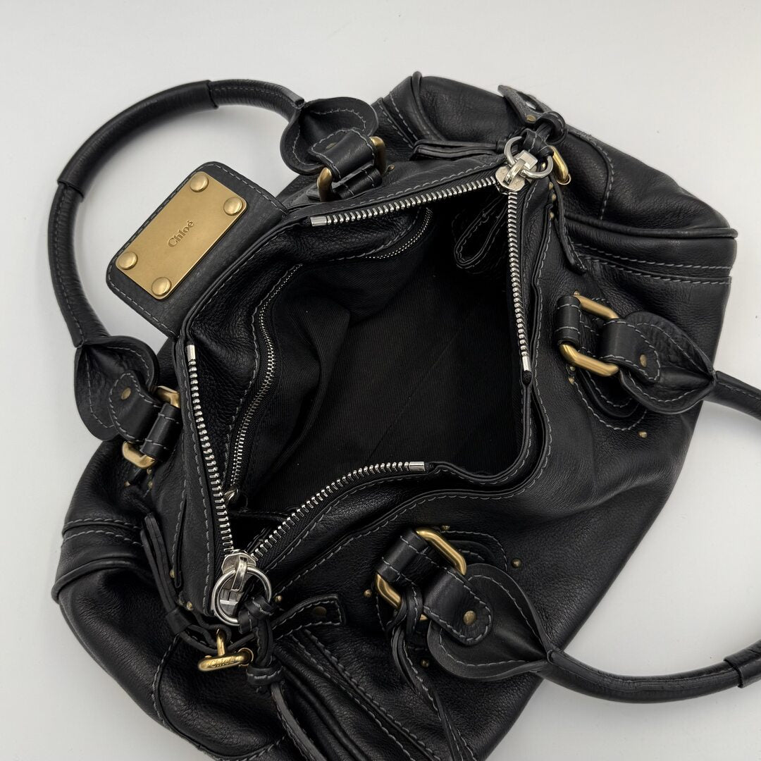 Chloe Paddington Leather Black Handbag