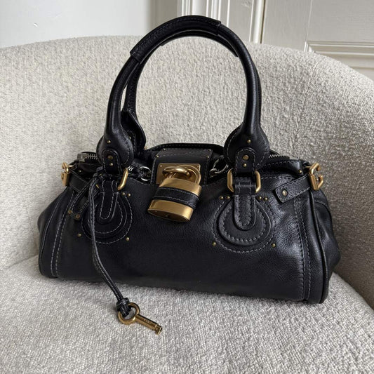 Chloe Paddington Leather Black Handbag
