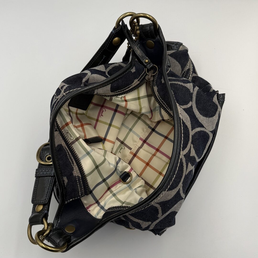 Coach Signature Denim Shoulder Bag