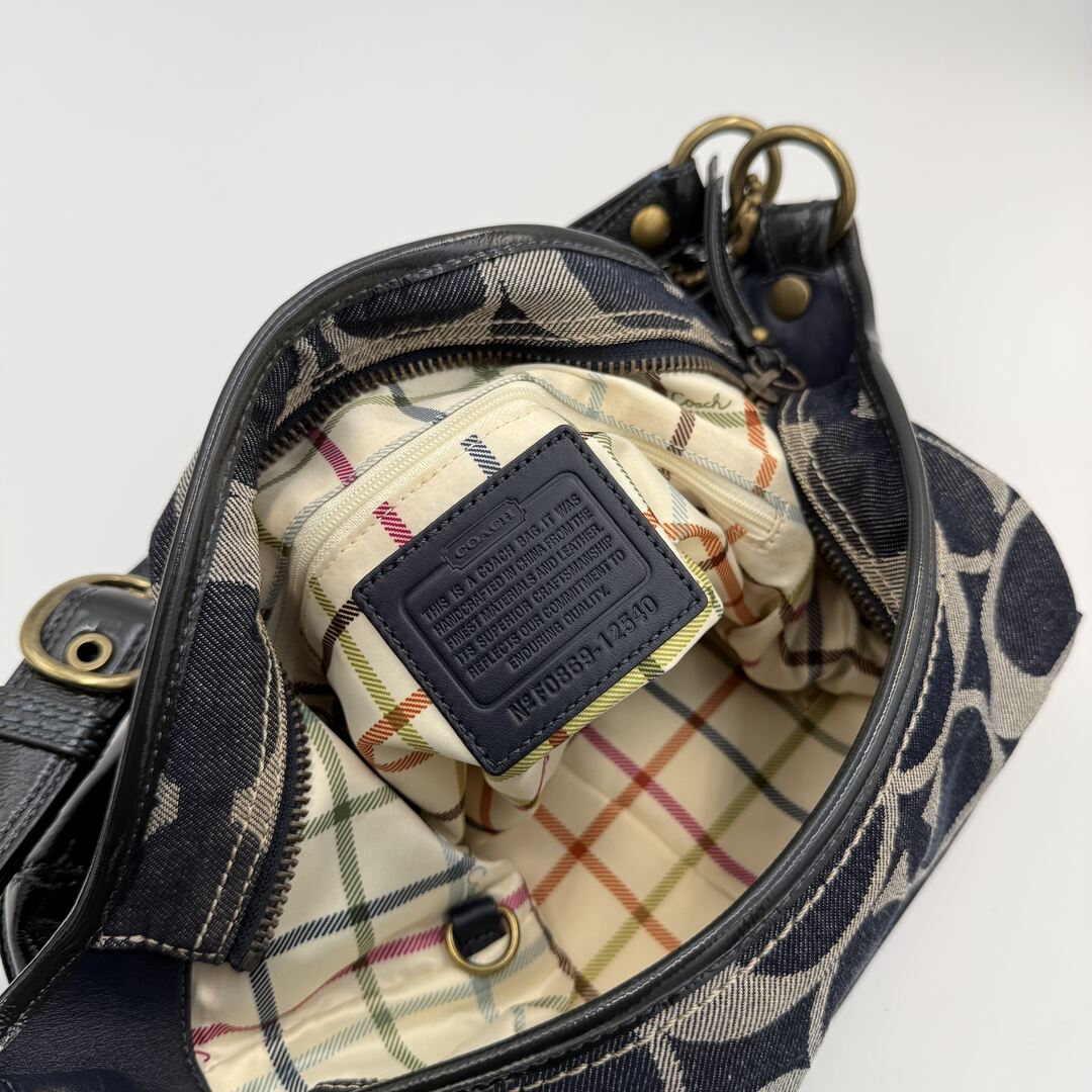 Coach Signature Denim Shoulder Bag