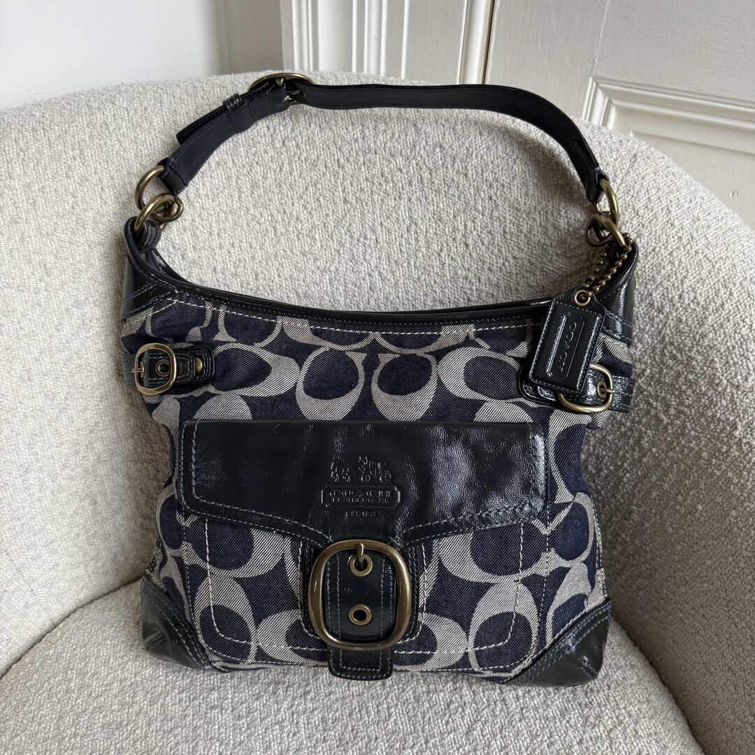 Coach Signature Denim Shoulder Bag