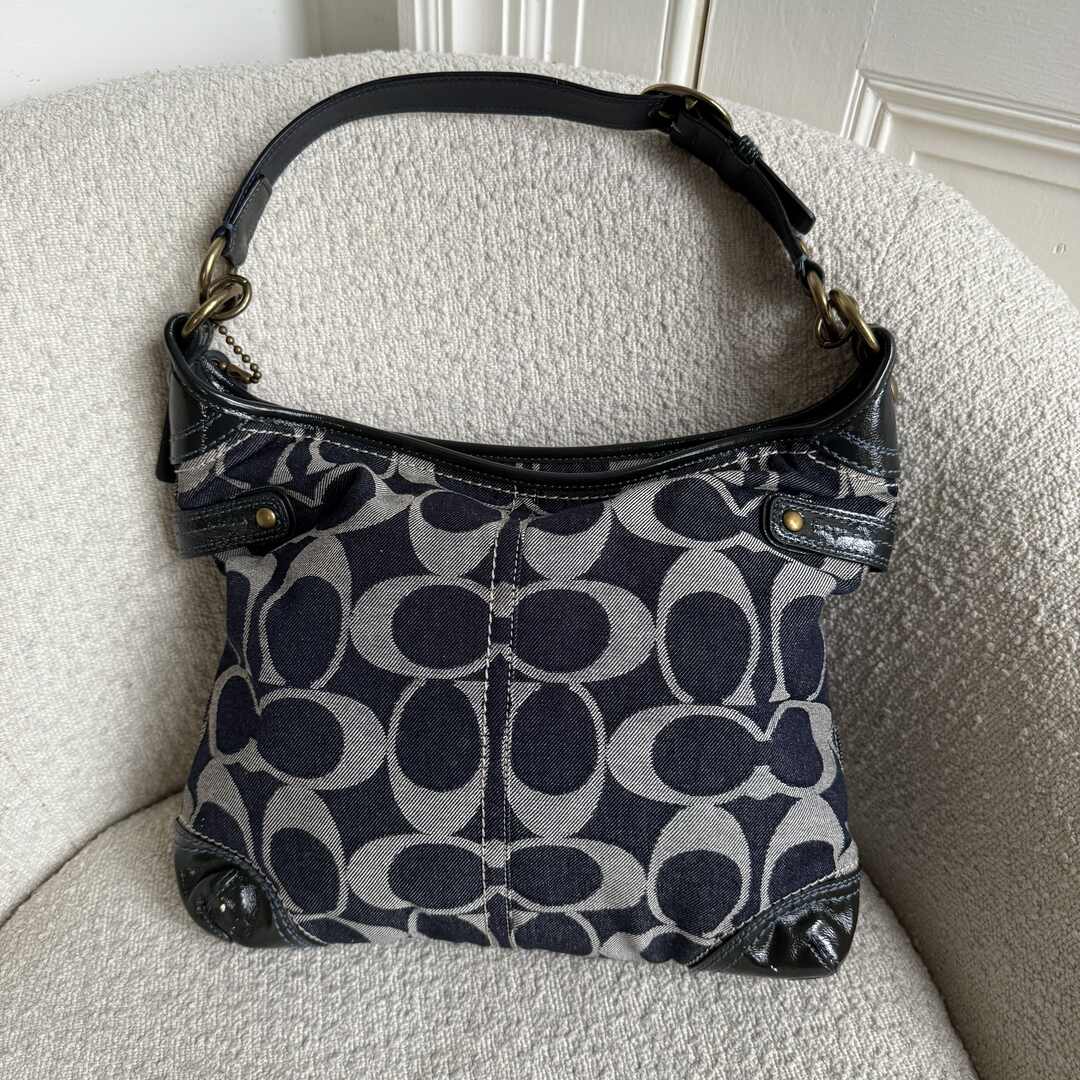 Coach Signature Denim Shoulder Bag