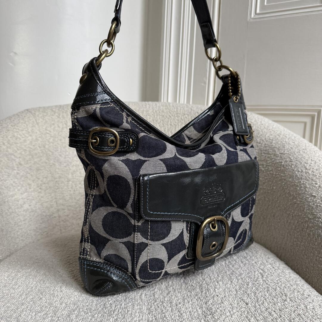 Coach Signature Denim Shoulder Bag