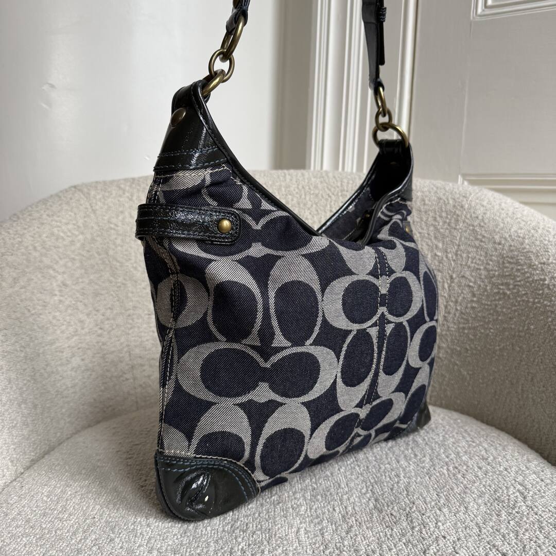 Coach Signature Denim Shoulder Bag