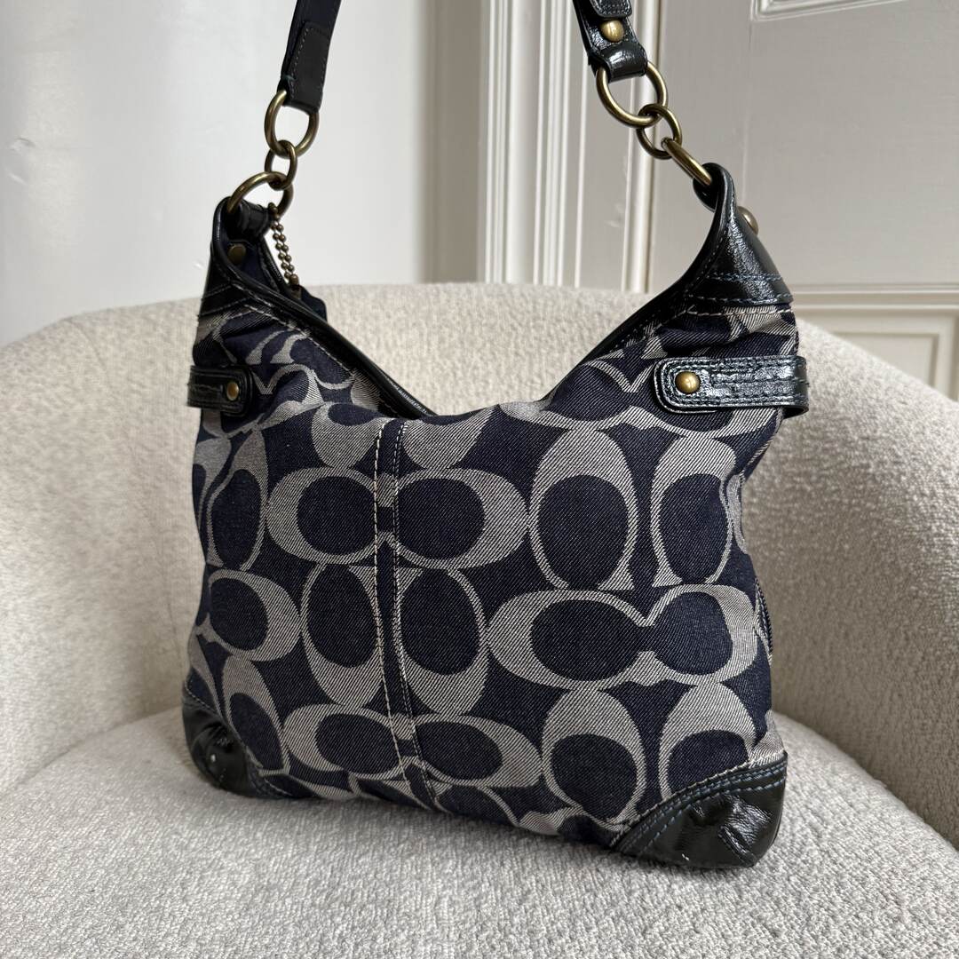 Coach Signature Denim Shoulder Bag