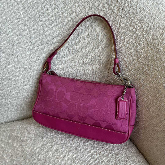 Coach Signature Demi Pink Shoulder Bag