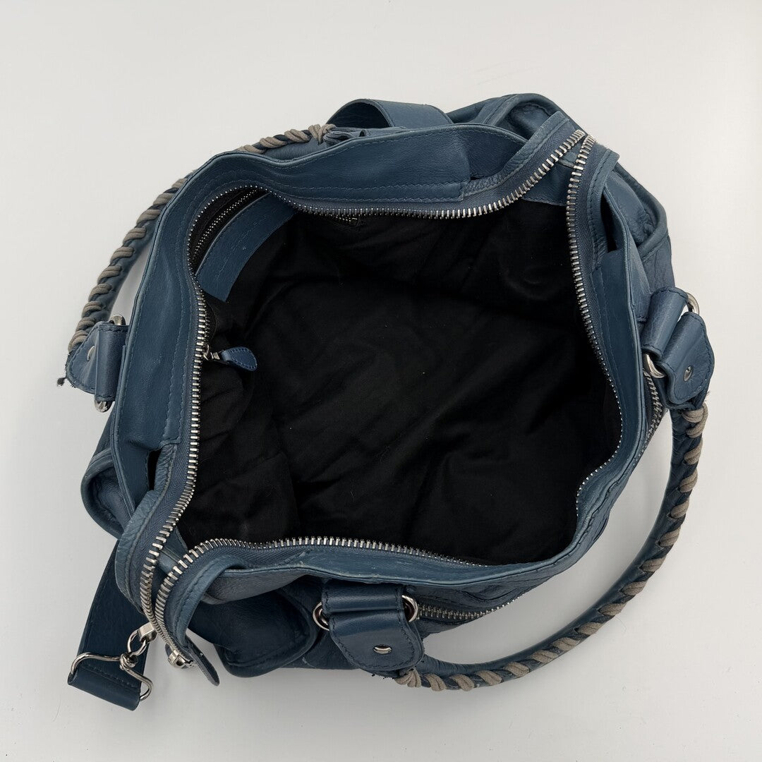 2009 Balenciaga The Giant City 21 Leather Blue Bag