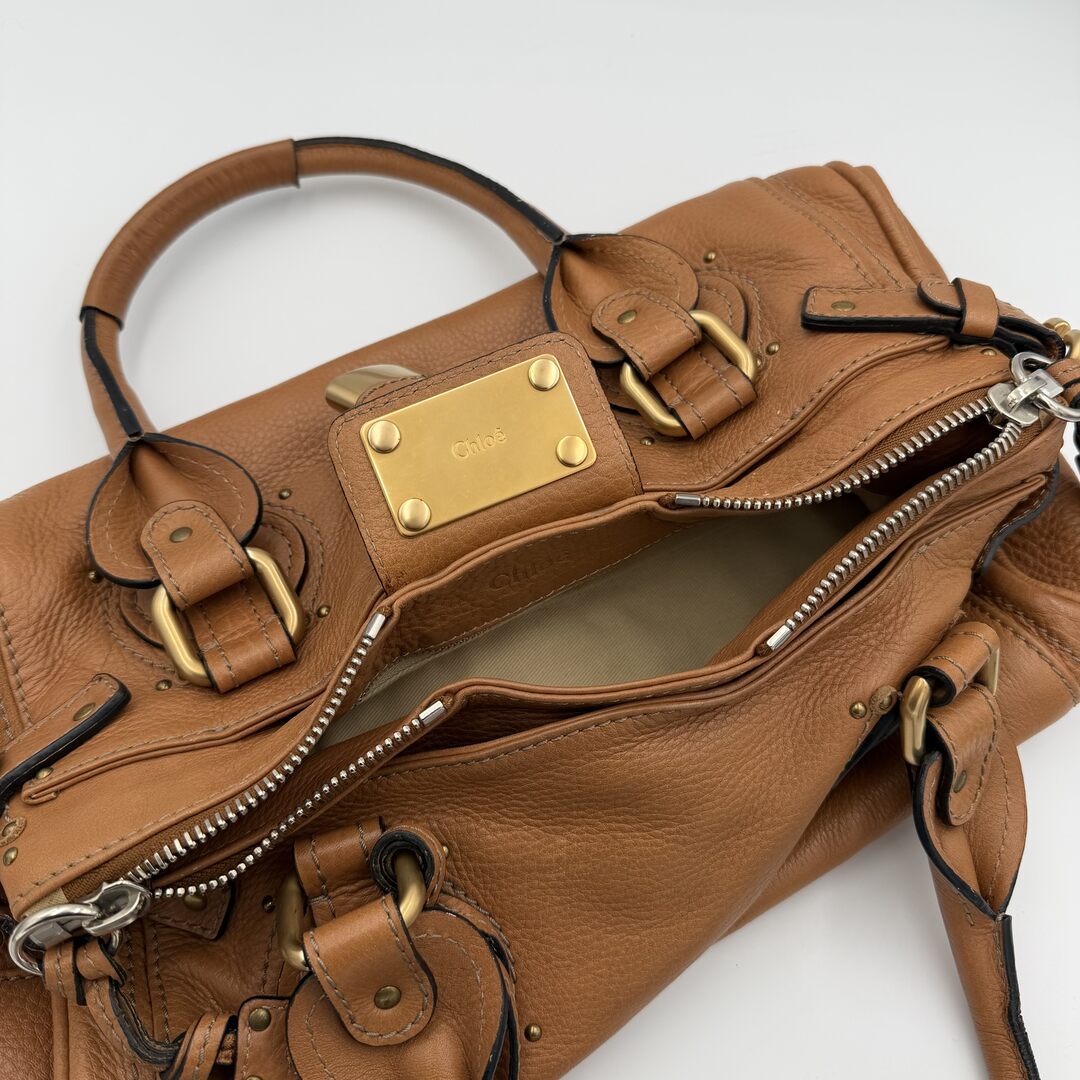 Chloe Paddington Leather Brown Handbag