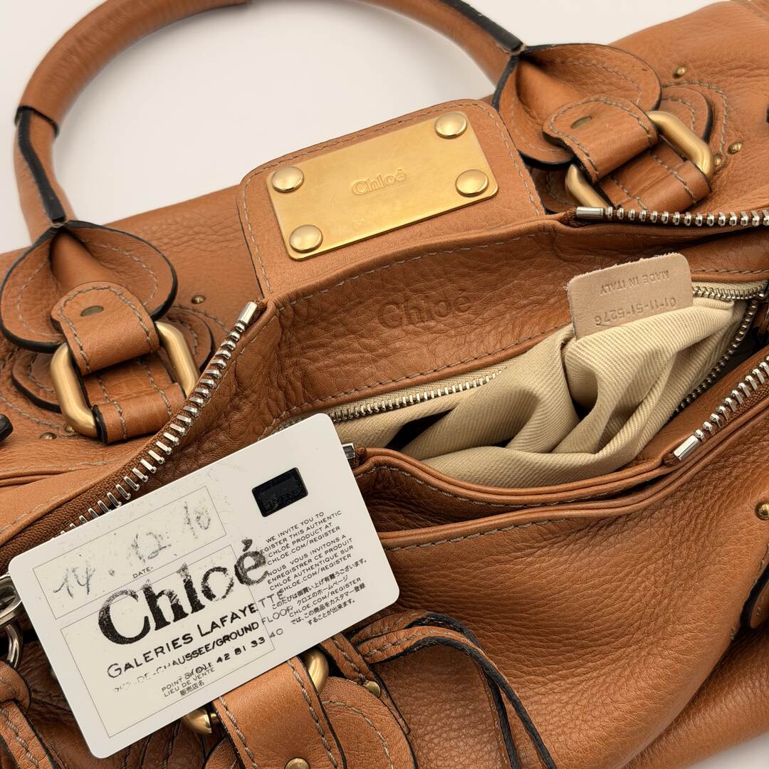 Chloe Paddington Leather Brown Handbag