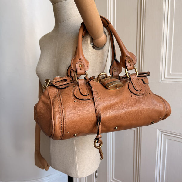 Chloe Paddington Leather Brown Handbag