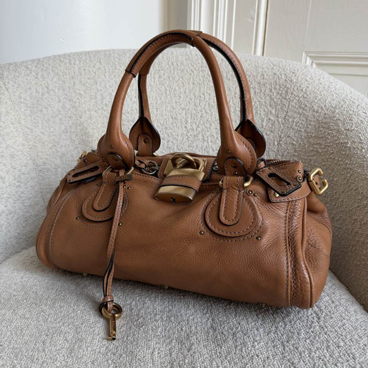 Chloe Paddington Leather Brown Handbag